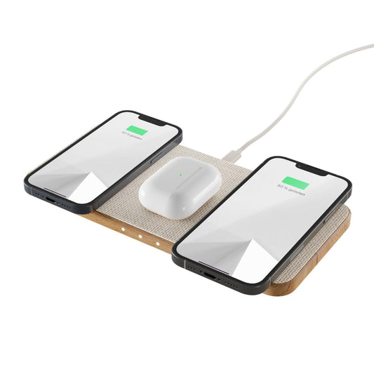 Wooden 3-in-1 Wireless Charging Station